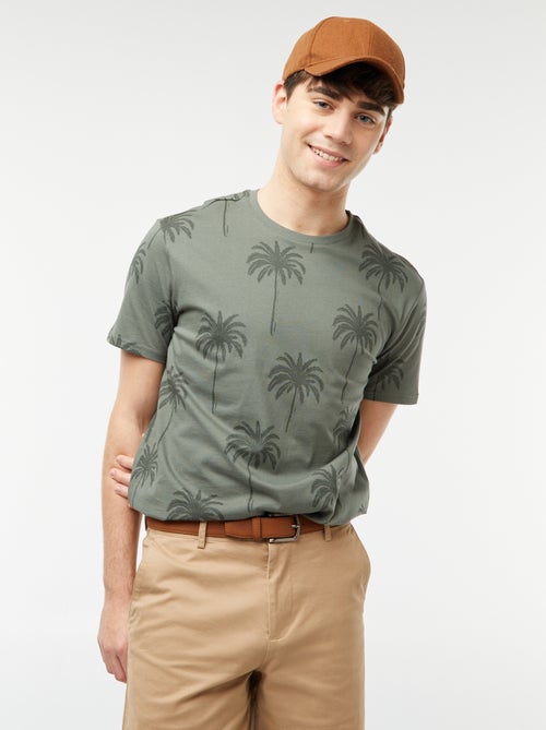 T-shirt met palmbomenprint - Kiabi