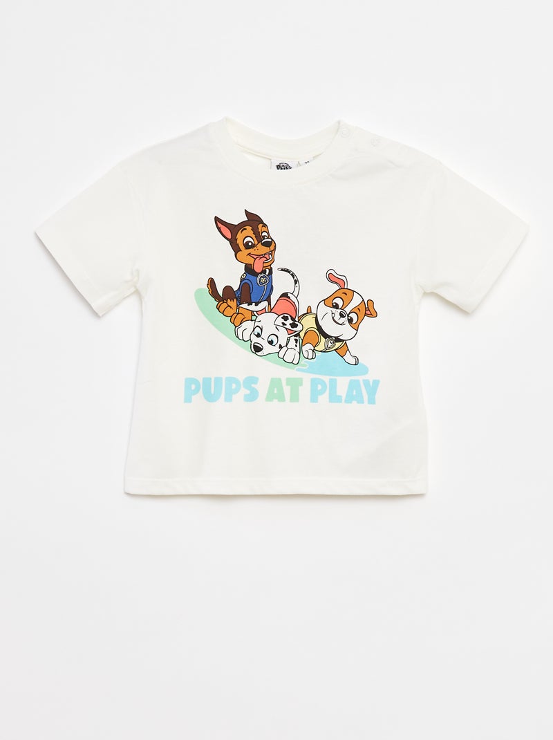 T-shirt met 'PAW Patrol'-print WIT - Kiabi
