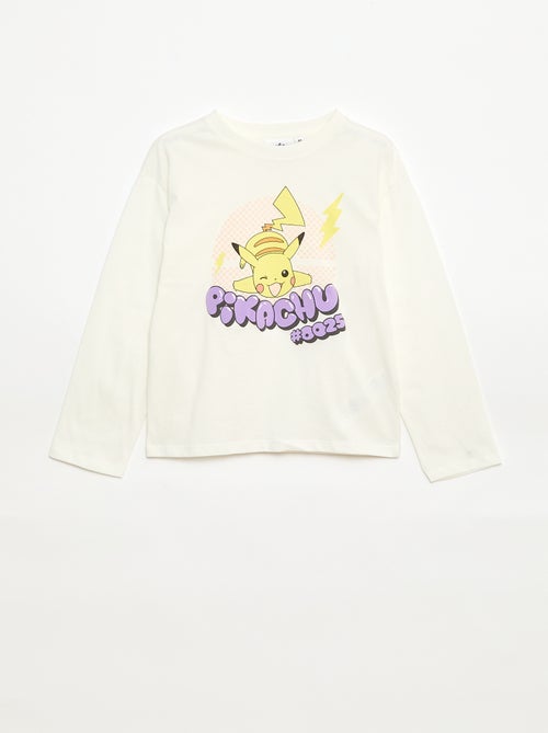 T-shirt met 'Pokémon' 'Pikachu' print, effen - Kiabi
