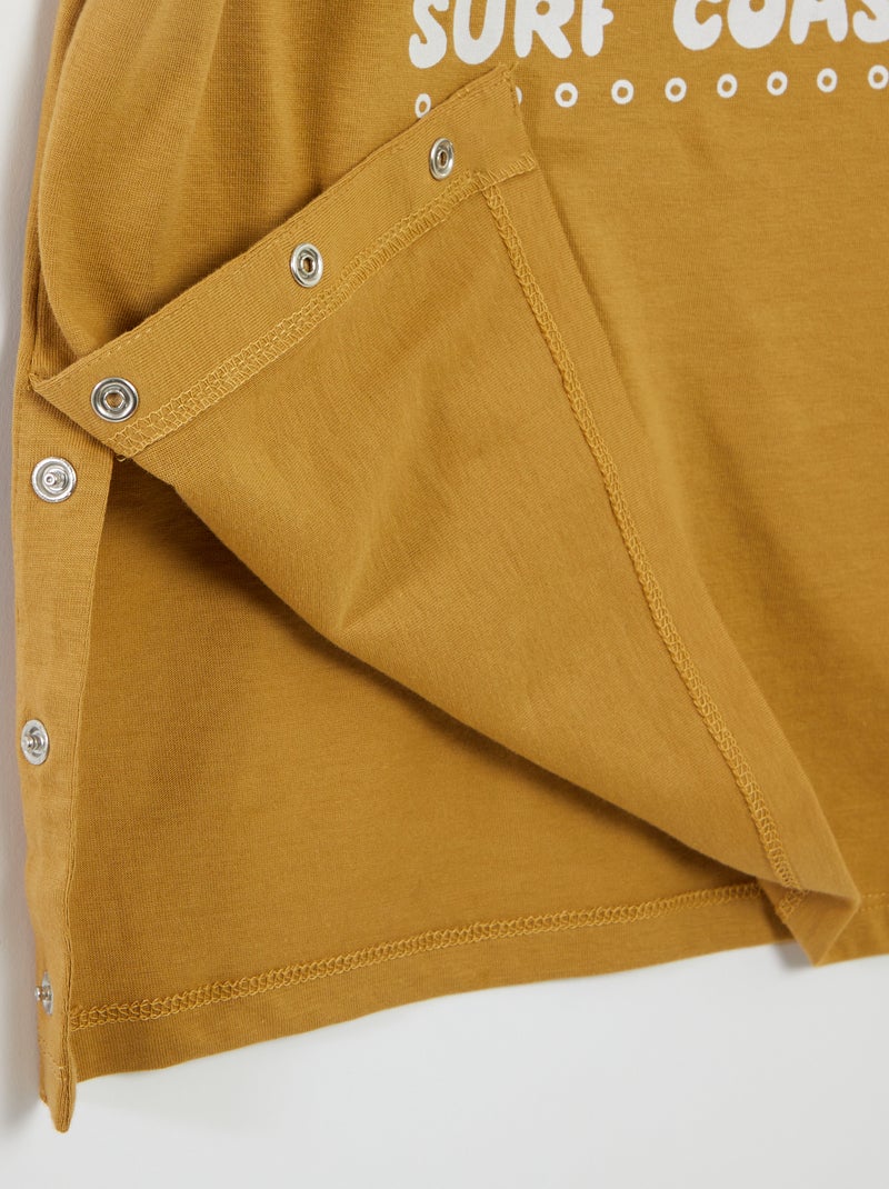 T-shirt met print - gemakkelijk aan te trekken collectie GEEL - Kiabi
