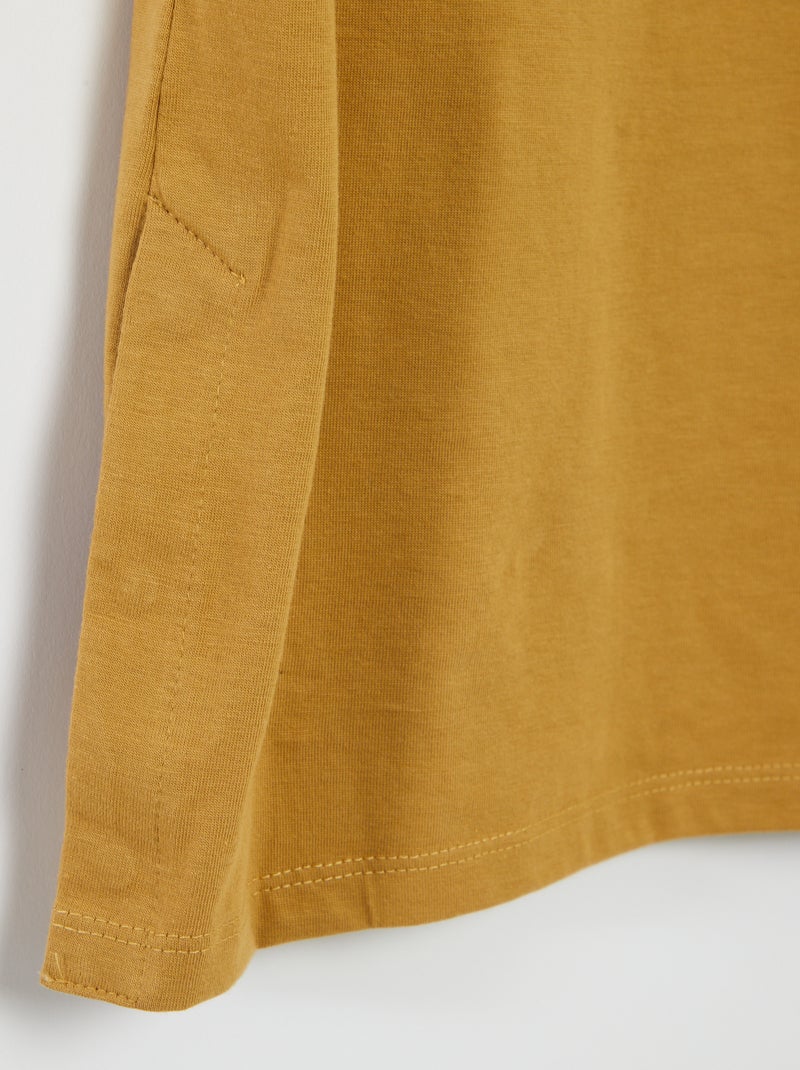 T-shirt met print - gemakkelijk aan te trekken collectie GEEL - Kiabi