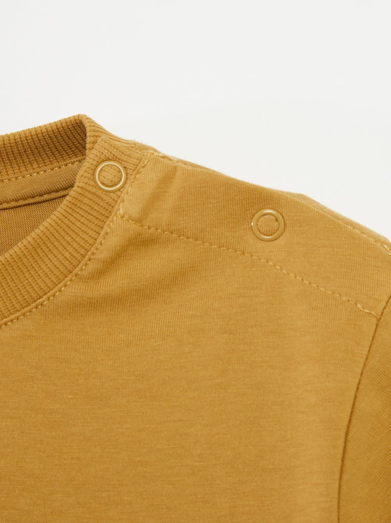 T-shirt met print - gemakkelijk aan te trekken collectie GEEL - Kiabi