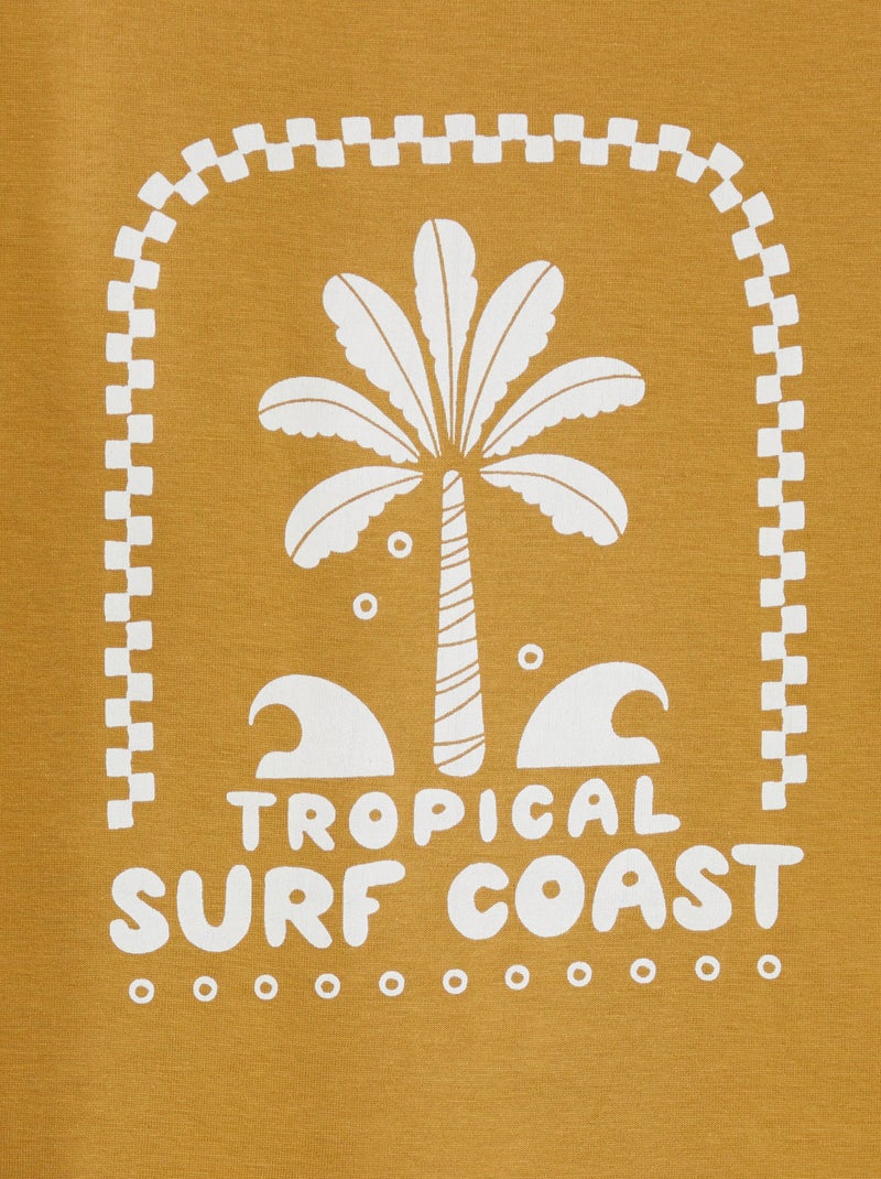 T-shirt met print - gemakkelijk aan te trekken collectie GEEL - Kiabi