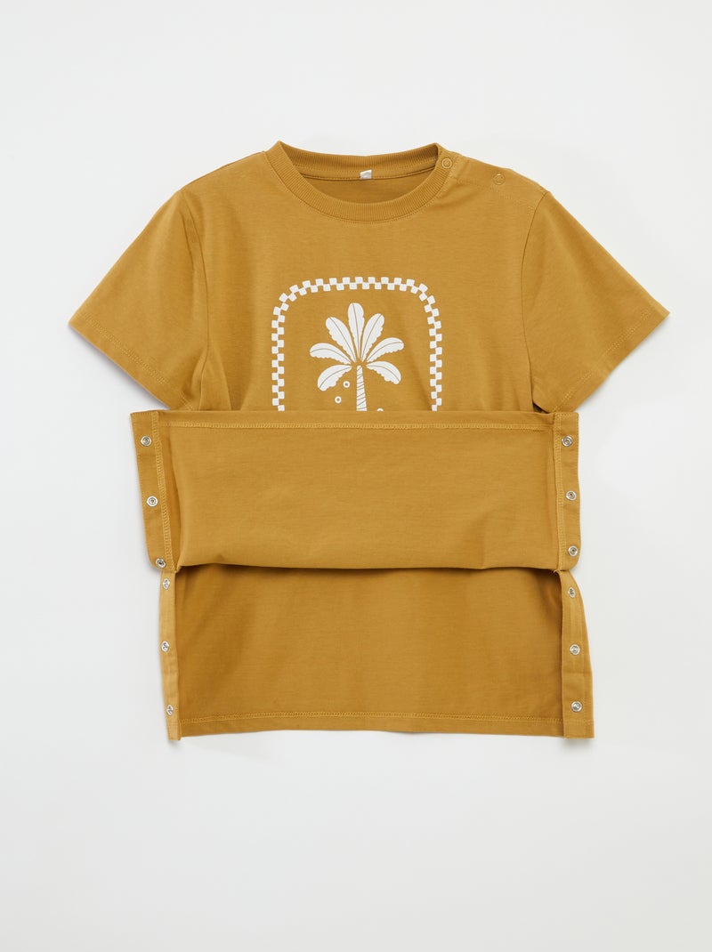 T-shirt met print - gemakkelijk aan te trekken collectie GEEL - Kiabi