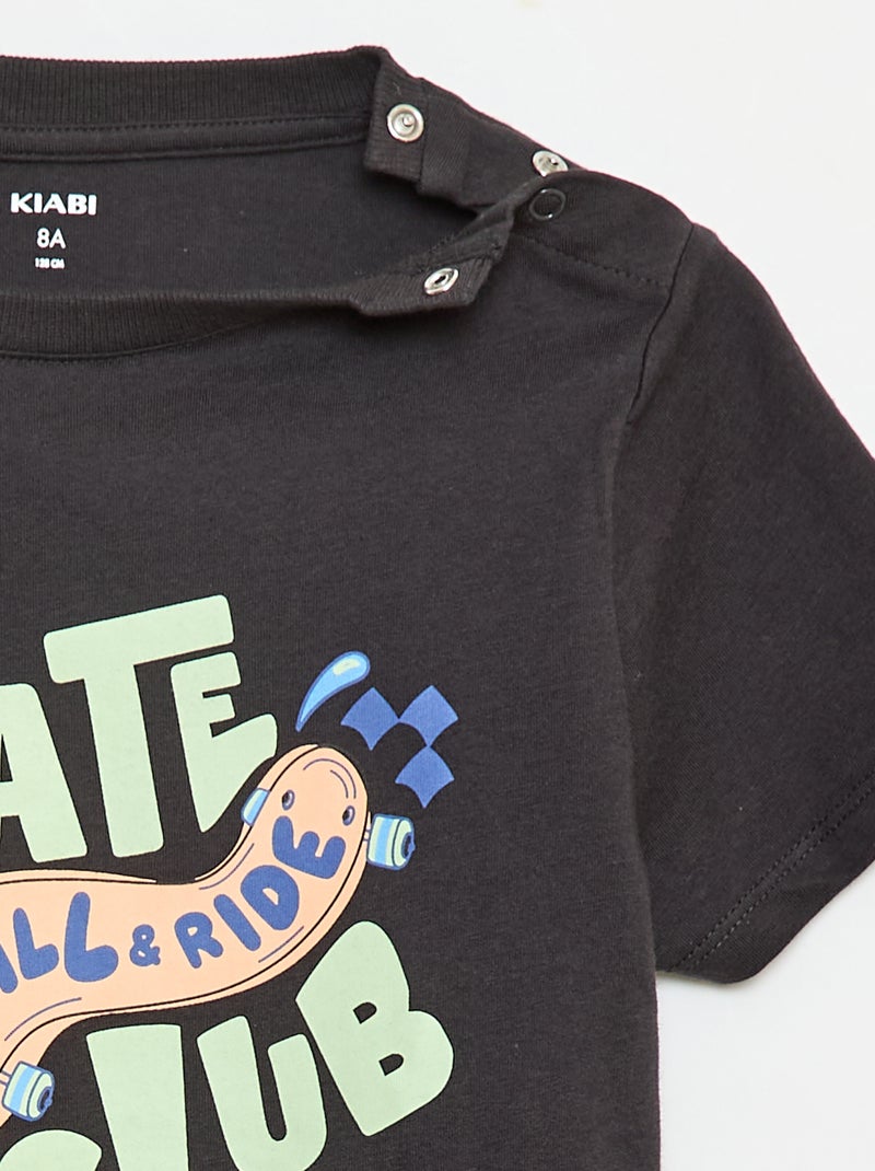T-shirt met print - gemakkelijk aan te trekken collectie GRIJS - Kiabi