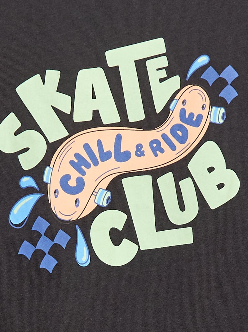 T-shirt met print - gemakkelijk aan te trekken collectie GRIJS - Kiabi