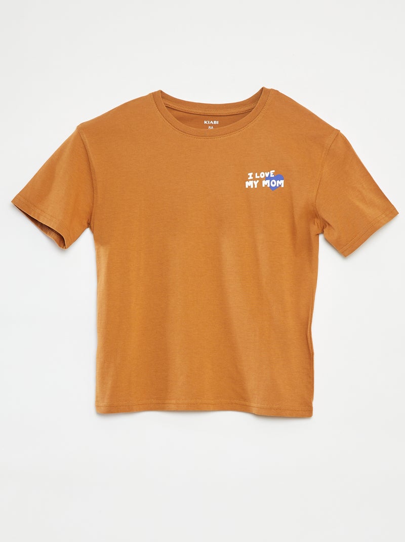 T-shirt met print - Moederdag BRUIN - Kiabi