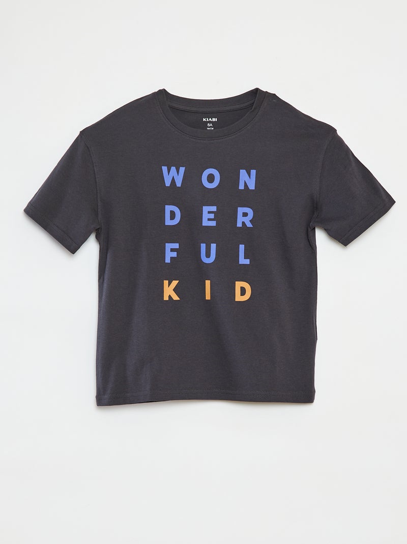 T-shirt met print - Moederdag GRIJS - Kiabi