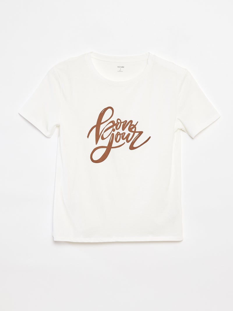 T-shirt met print - So Easy Wit - Kiabi