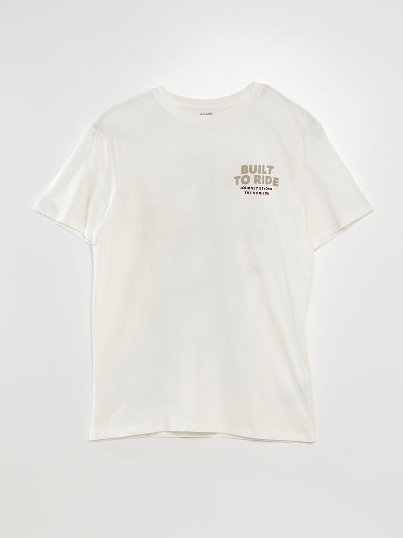T-shirt met print achteraan WIT - Kiabi
