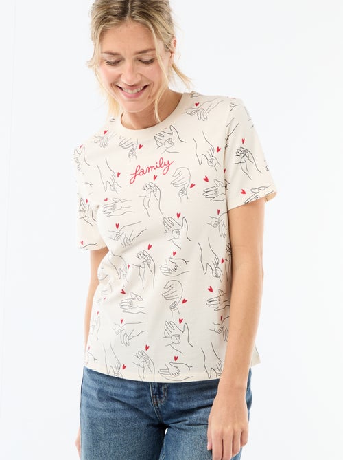 T-shirt met print 'Agathe Sorlet x Kiabi' - Valentijnsdag - Kiabi