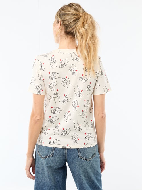 T-shirt met print 'Agathe Sorlet x Kiabi' - Valentijnsdag - Kiabi