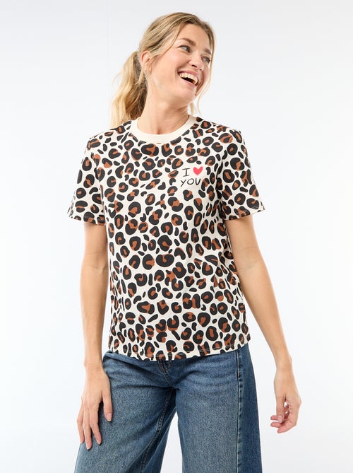 T-shirt met print 'Agathe Sorlet x Kiabi' - Valentijnsdag - Kiabi