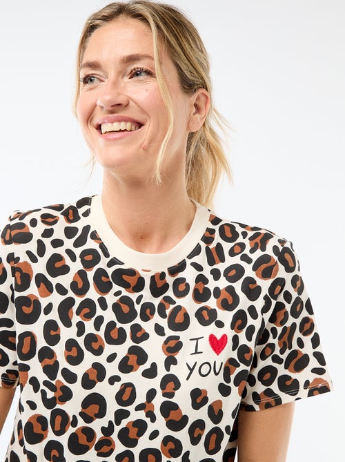 T-shirt met print 'Agathe Sorlet x Kiabi' - Valentijnsdag - Kiabi