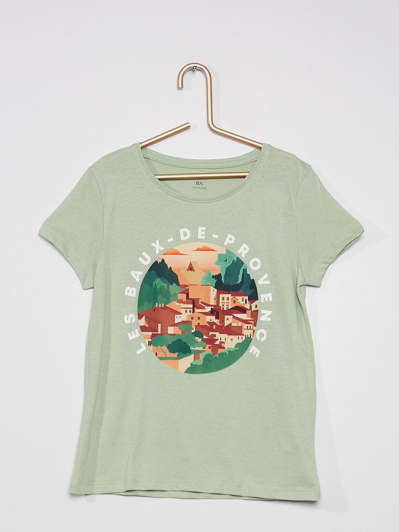 T-shirt met print 'Baskenland' GROEN - Kiabi