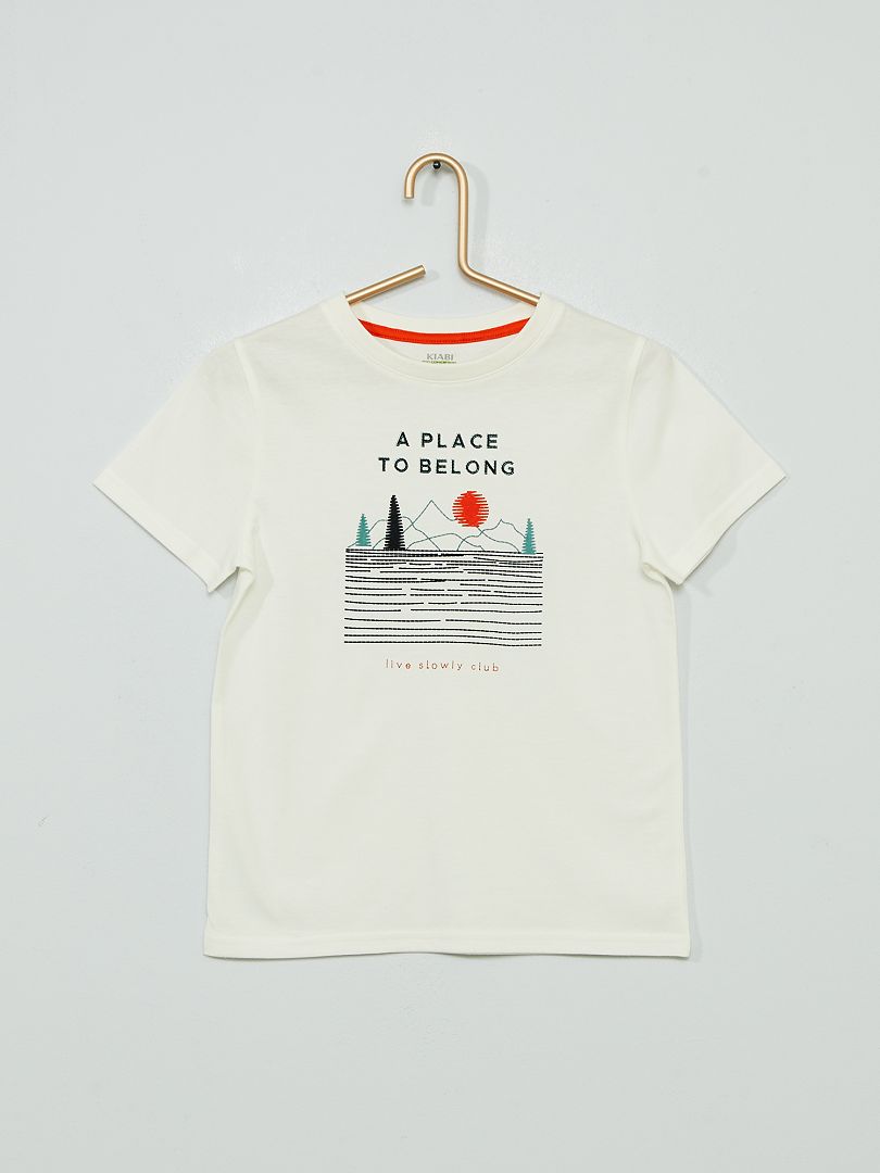 T-shirt met print Beige - Kiabi