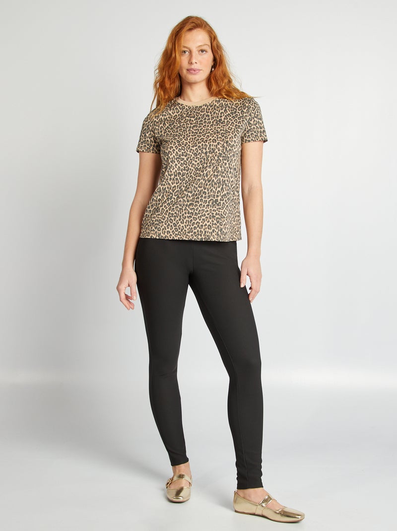 T-shirt met print BIEGE - Kiabi