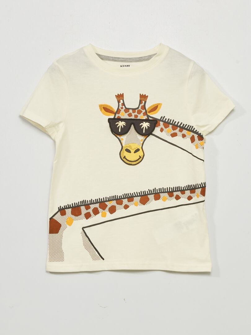 T shirt met online giraffe print