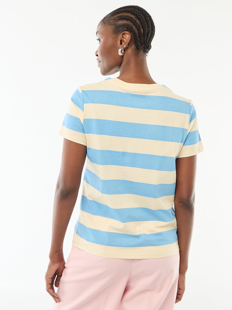 T-shirt met print Blauw - Kiabi