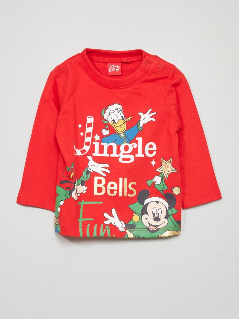 T-shirt met print 'Disney Baby' rood - Kiabi