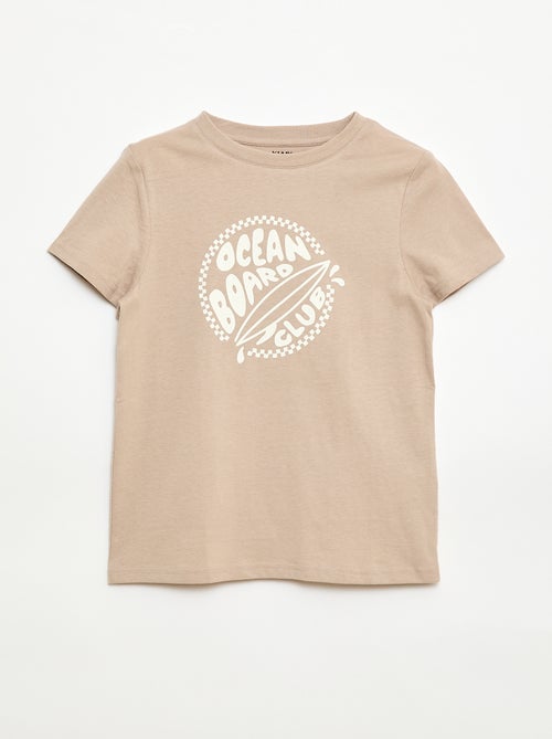 T-shirt met print en boodschap - Kiabi