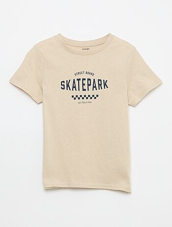 T-shirt met print en boodschap