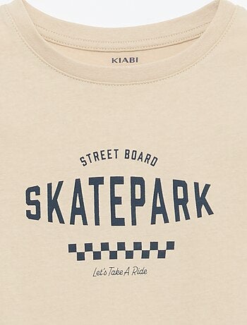 T-shirt met print en boodschap