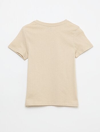 T-shirt met print en boodschap