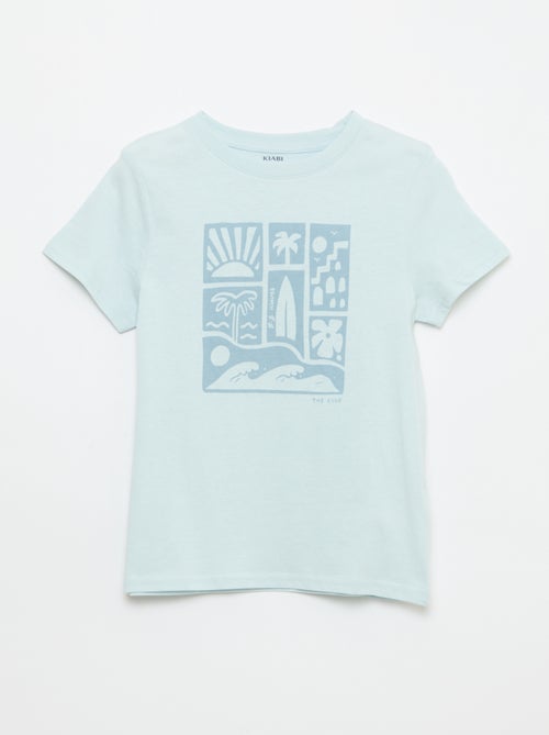 T-shirt met print en boodschap - Kiabi
