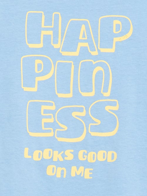 T-shirt met print en boodschap - Kiabi