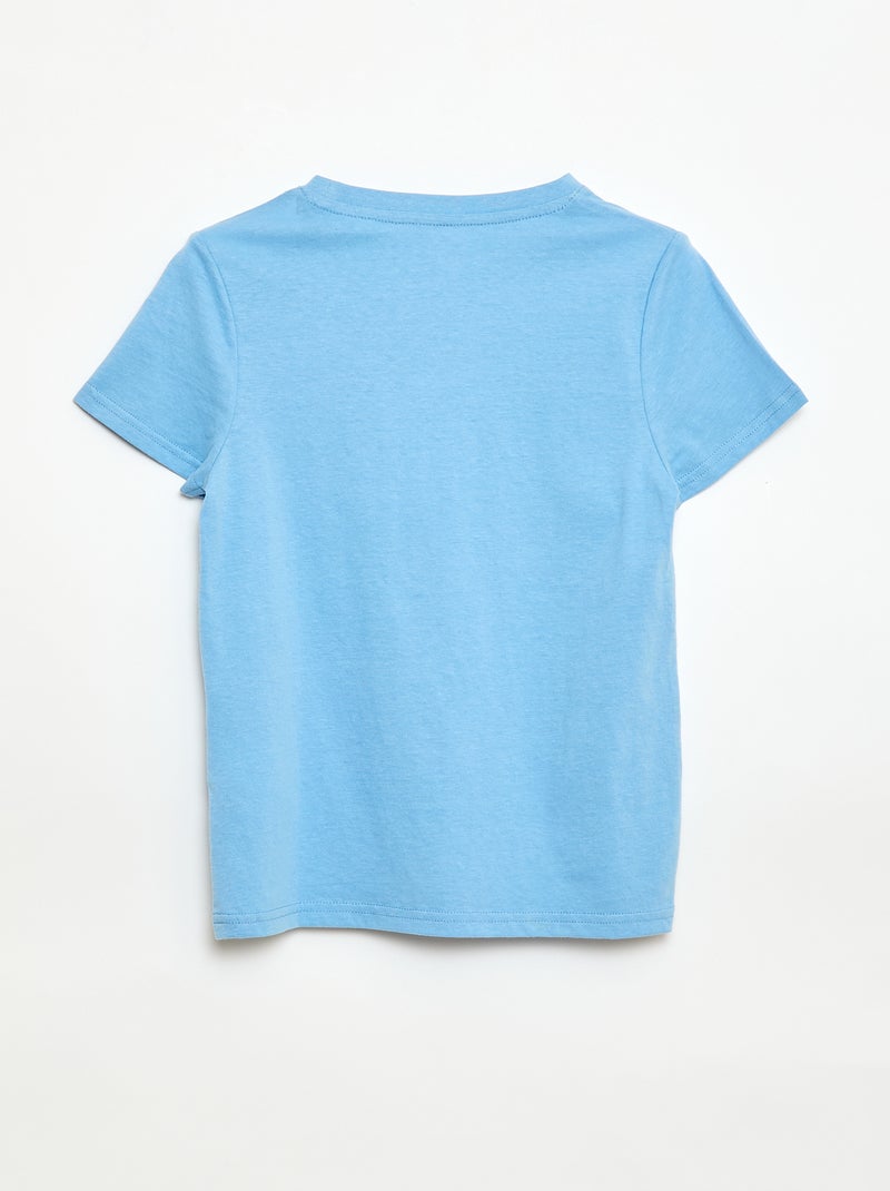 T-shirt met print en boodschap Blauw - Kiabi