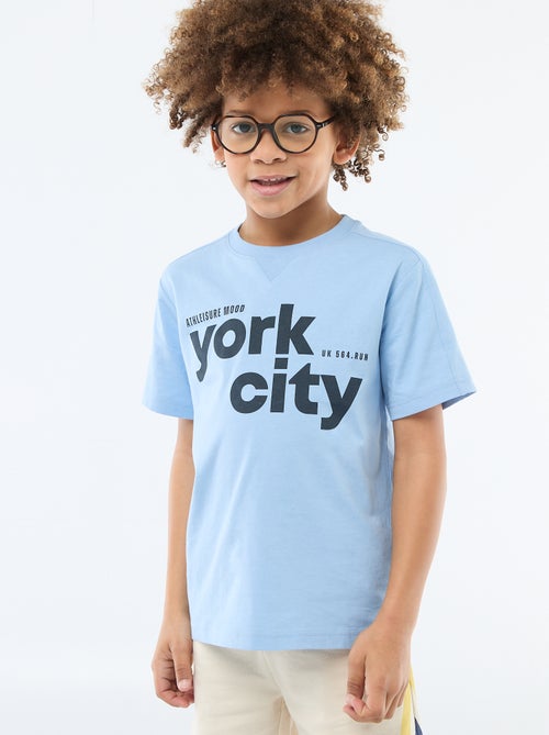 T-shirt met print en boodschap - Kiabi