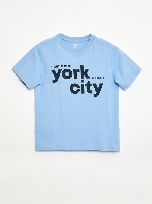 T-shirt met print en boodschap - Kiabi