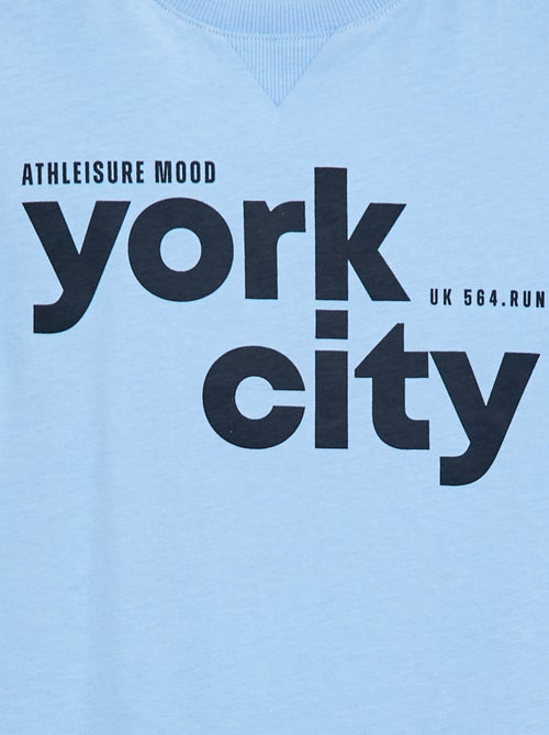 T-shirt met print en boodschap - Kiabi