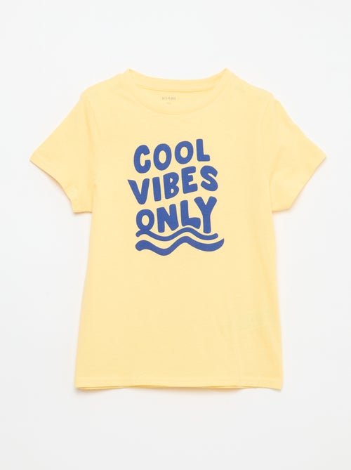 T-shirt met print en boodschap - Kiabi