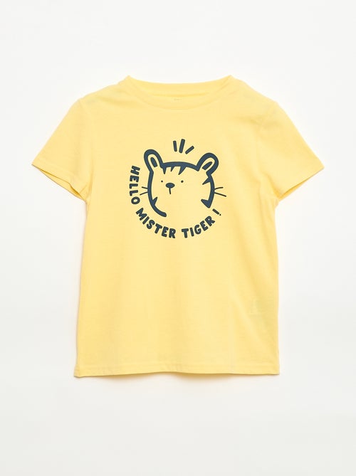 T-shirt met print en boodschap - Kiabi