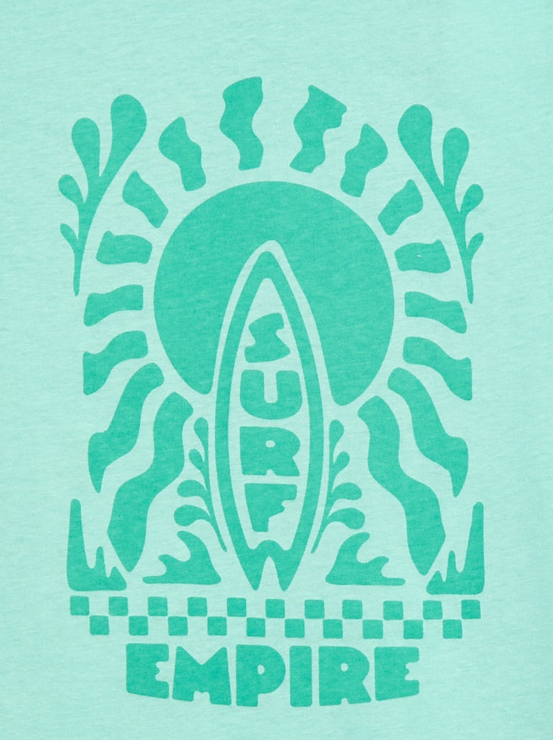 T-shirt met print en boodschap Groen - Kiabi