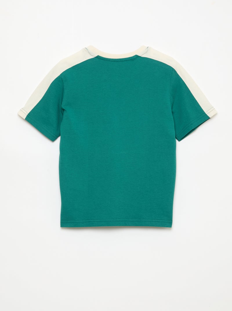 T-shirt met print en boodschap Groen - Kiabi