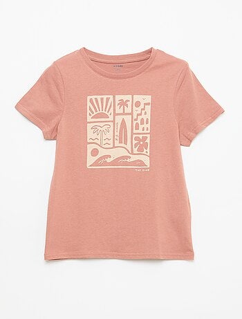 T-shirt met print en boodschap