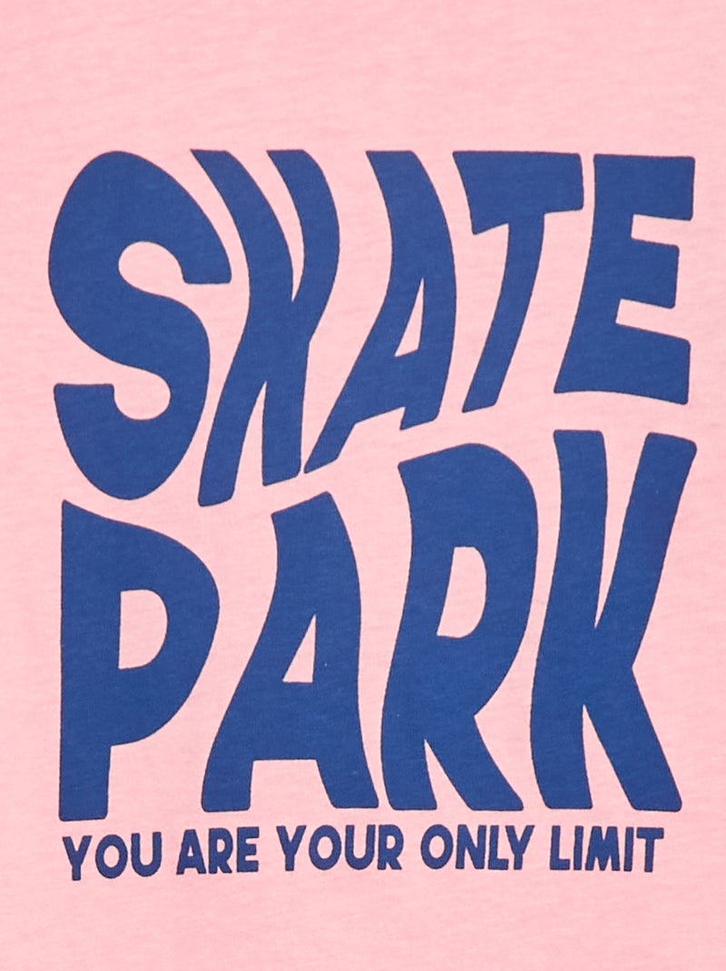 T-shirt met print en boodschap Rose - Kiabi