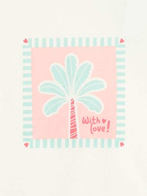 T-shirt met print en boodschap - Kiabi