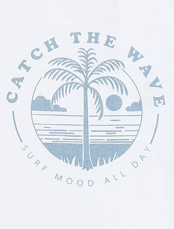 T-shirt met print en boodschap