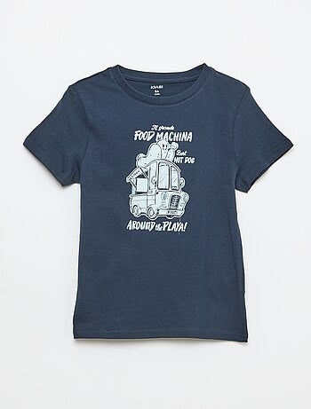 T-shirt met print en boodschap