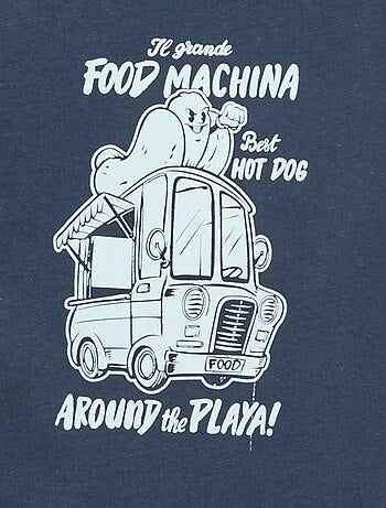T-shirt met print en boodschap