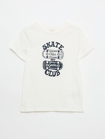 T-shirt met print en boodschap