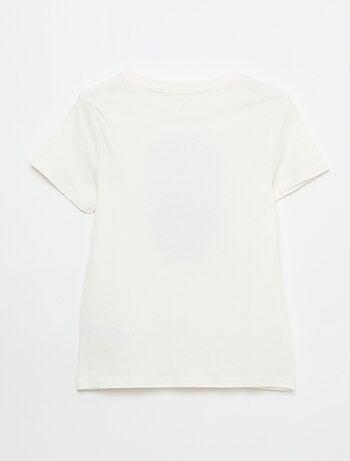 T-shirt met print en boodschap