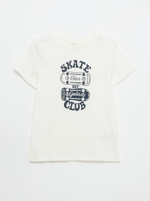 T-shirt met print en boodschap - Kiabi