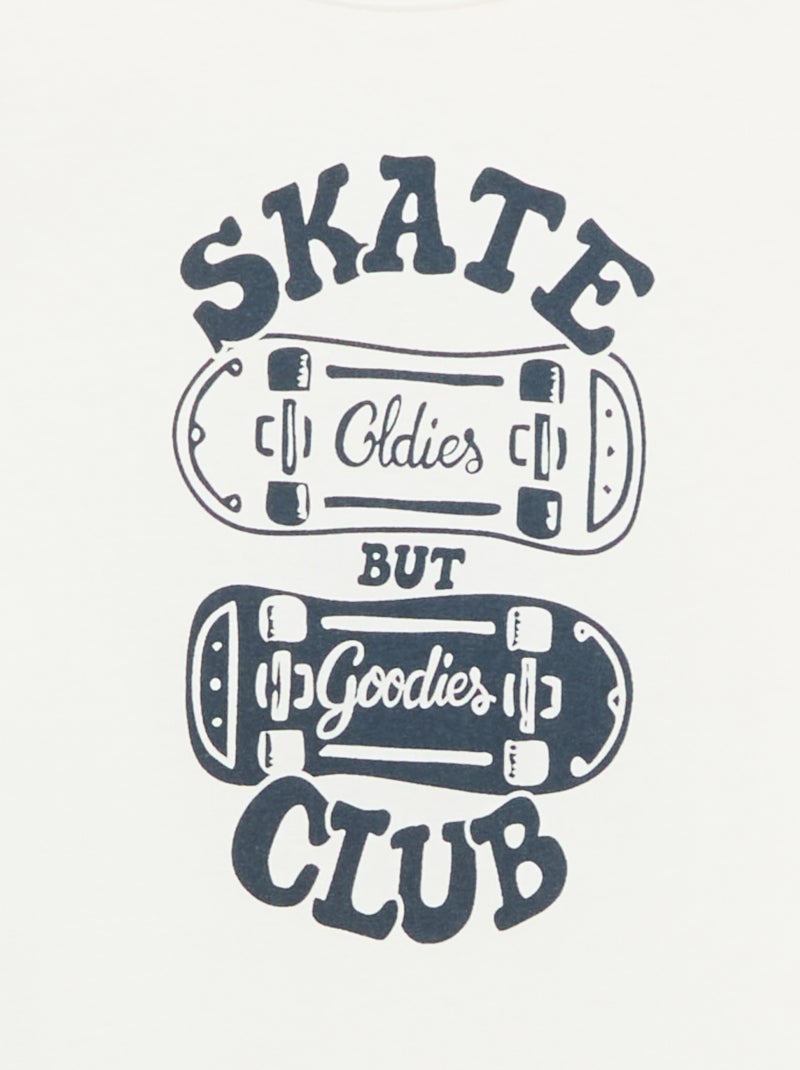 T-shirt met print en boodschap Wit - Kiabi