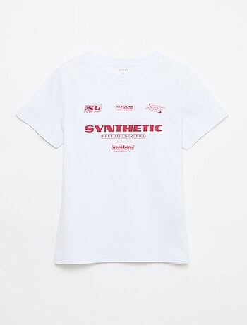 T-shirt met print en boodschap