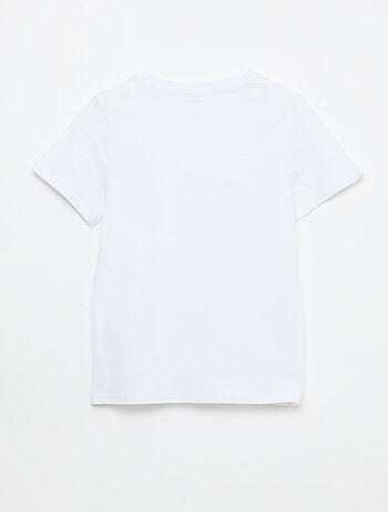 T-shirt met print en boodschap
